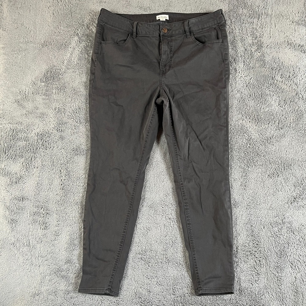 M Jeans by Maurices Jegging Jeans Womens 16W Short Gray Denim High Rise Tapered